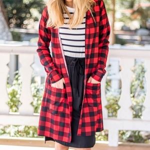 Buffalo plaid cardigan